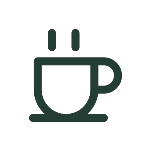 Eine sanft schwingende Tasse mit Dampf für Kaffeepausen und Getränkemenüs.