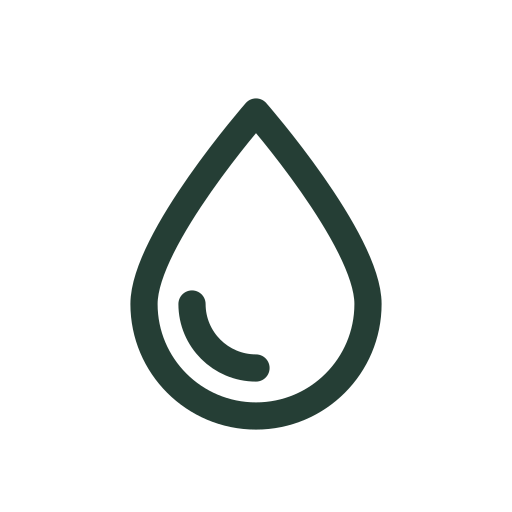 Ein sanft pulsierender Wassertropfen für Luftfeuchtigkeit, Flüssigkeit und Wasserinhalte.