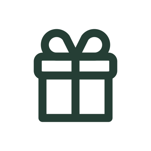 Eine Geschenkbox mit Schleife schwingt sanft für Belohnungen und feierliche Momente.