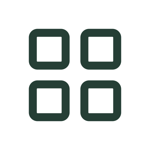 Four rounded tiles that draw into place for grid layouts, dashboards, and collections.
