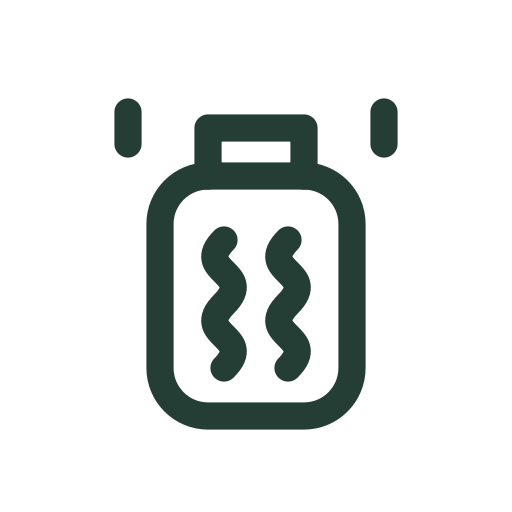 A reusable pocket hand warmer with a heat symbol pulses gently in winter accessory collections.