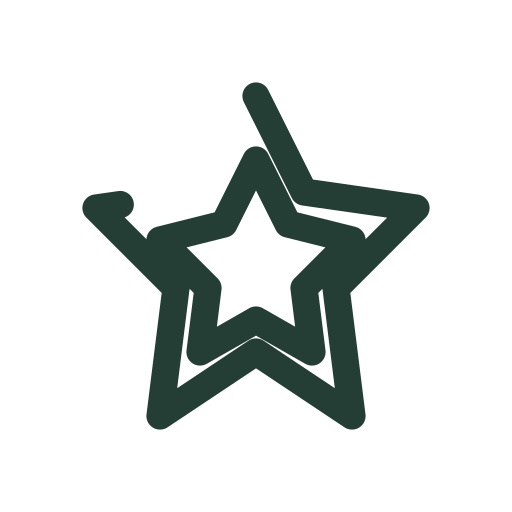 A star-shaped iced Christmas cookie draws into view with a dotted icing border.