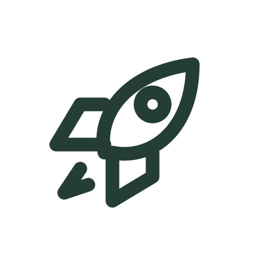 Eine kleine hüpfende Rakete für Produktstarts, Veröffentlichungen und Einstiegsaktionen.