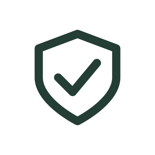 Un escudo y una marca se dibujan para estados verificados y revisiones de seguridad completas.