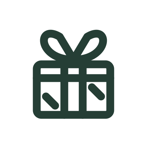 Motivo navideño: regalo de Navidad, con animación de rebote ligero para tarjetas y decoraciones.